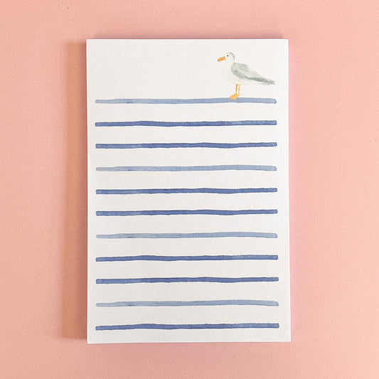 Watercolor Seagull Notepad | Coastal Watercolor Notepad