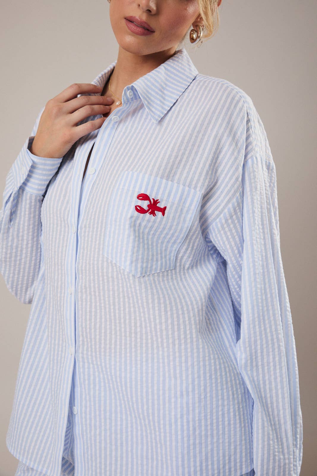 Lobster Embroidered Top