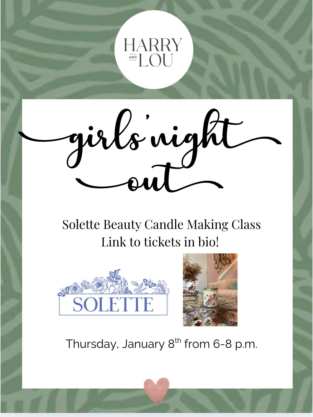 Solette Candle Making Class Jan 8