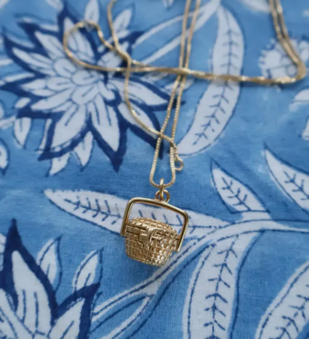 Nantucket Basket Charm + Necklace