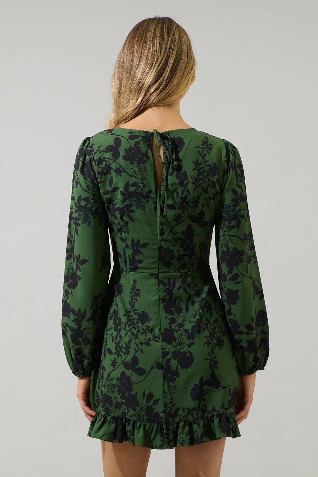 Floral Ruffle Flounce Mini Dress