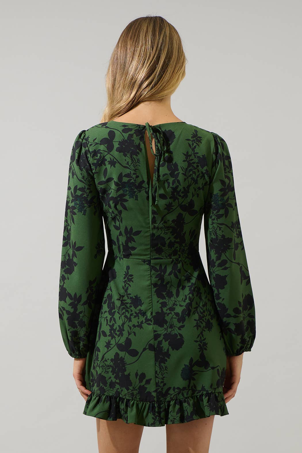 Floral Ruffle Flounce Mini Dress