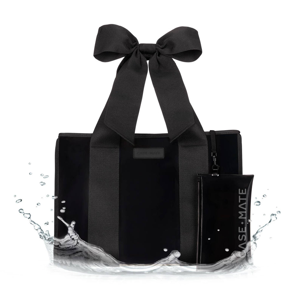 Special Edition Bow Midnight Black Jelly Tote w/ Phone Pouch