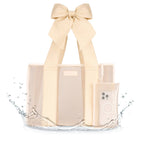 Special Edition Bow Ecru Raffia Jelly Tote With Phone Pouch