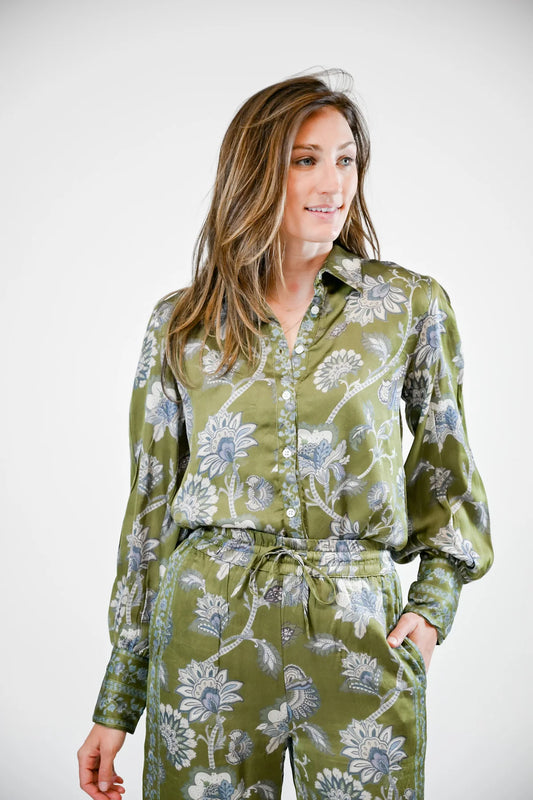 Victoria Dunn Zara Blouse Ivory Vine