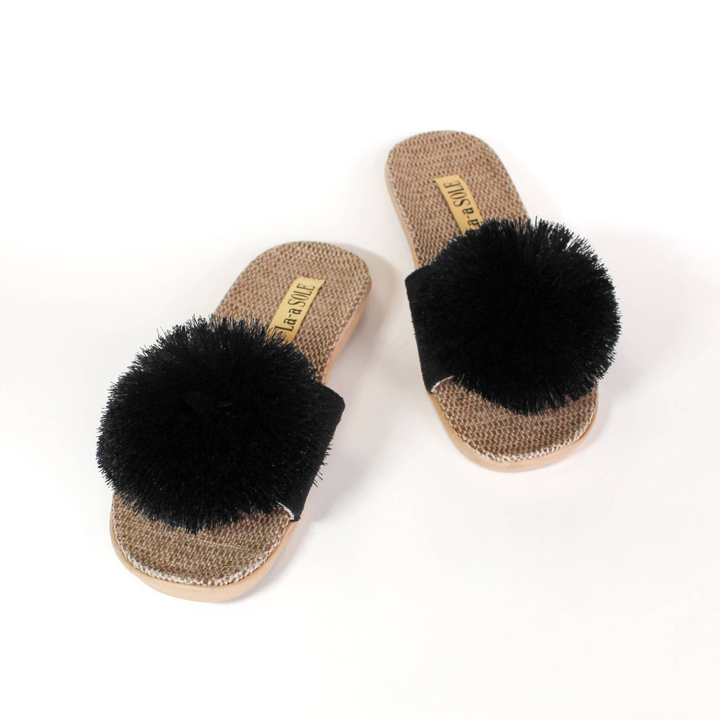 Pom Pom Slides – Black