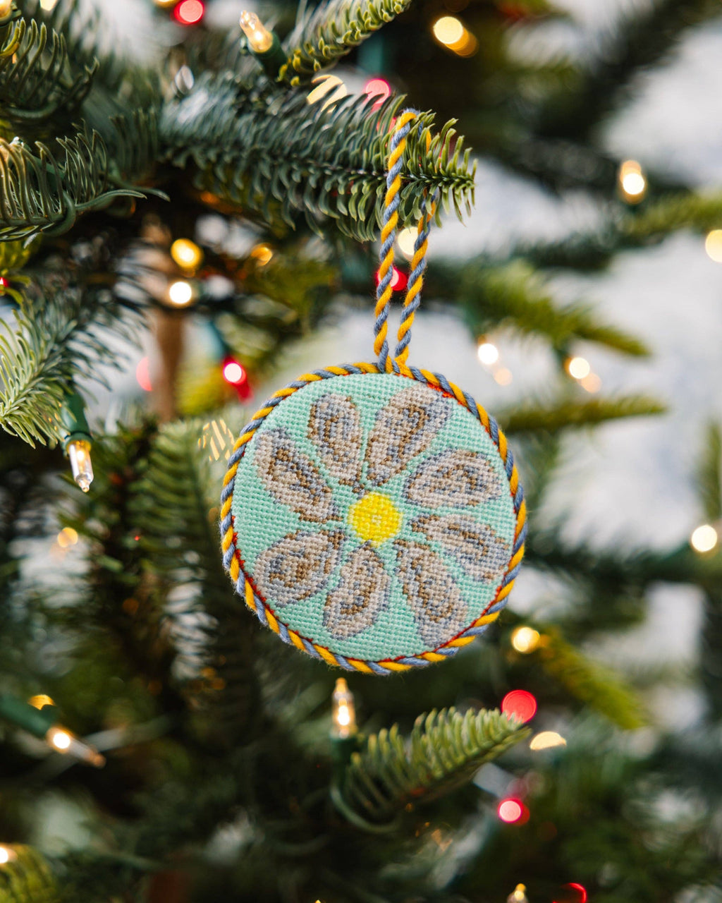 Needlepoint Icon Ornament - Oyster