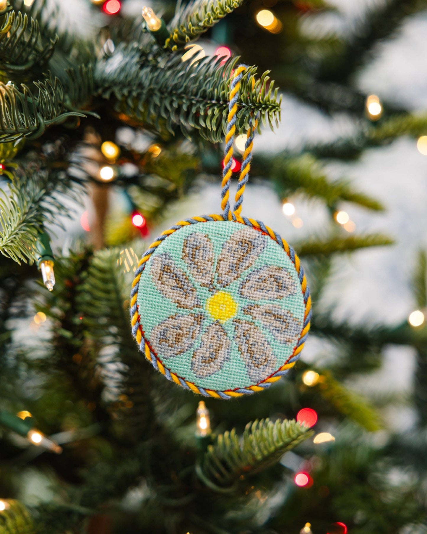 Needlepoint Icon Ornament - Oyster