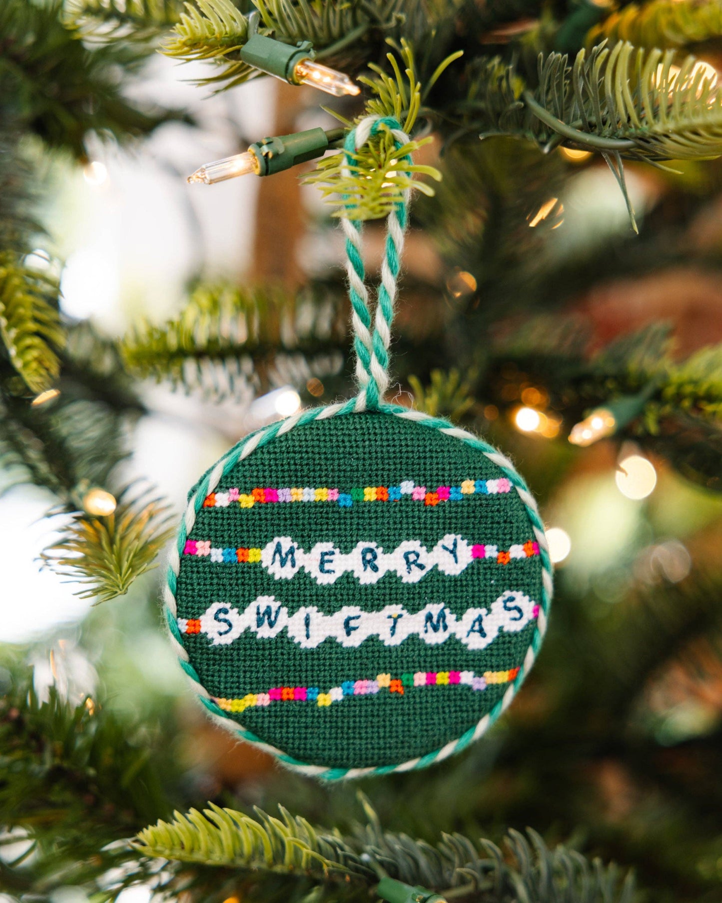 Needlepoint Ornament - Merry Swiftmas