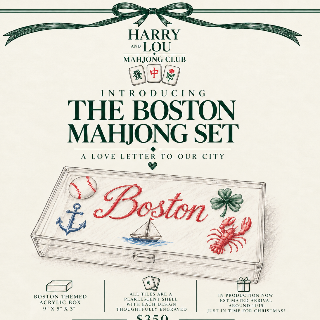 Boston Edition Mahjong Set