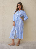 Noya Blue Palm Dress