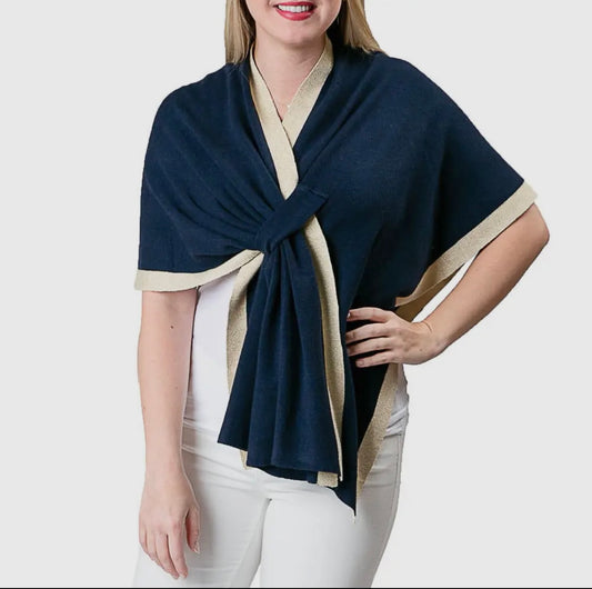 Navy and Gold Keyhole Wrap