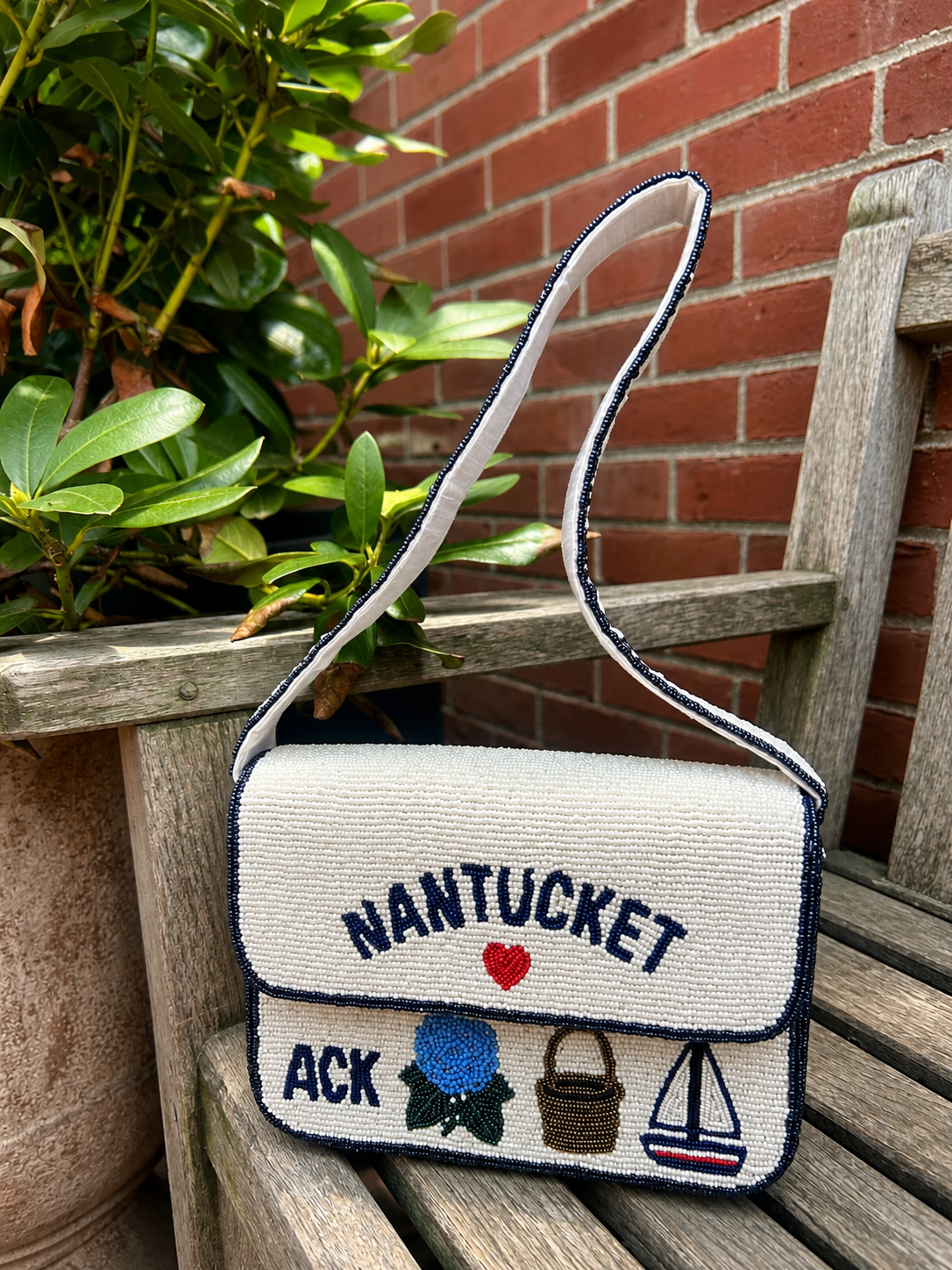 Nantucket Beaded Shoulder Bag