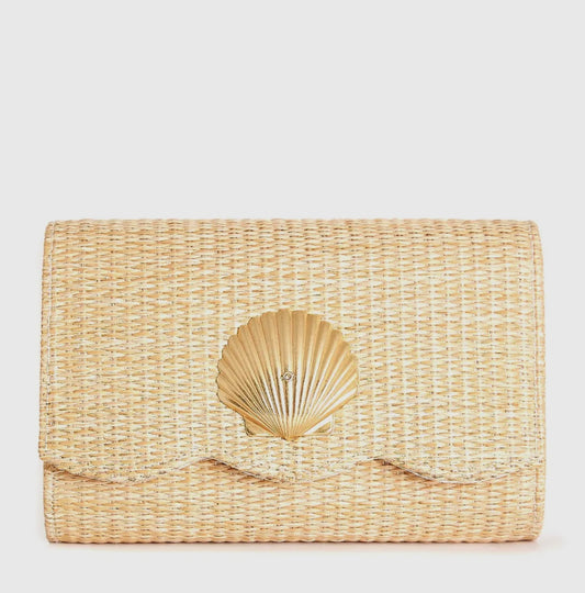 Lisi Lerch Ruby Straw Shell Clutch