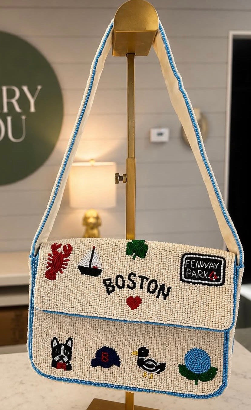 Signature Boston Beaded Shoulder Bag