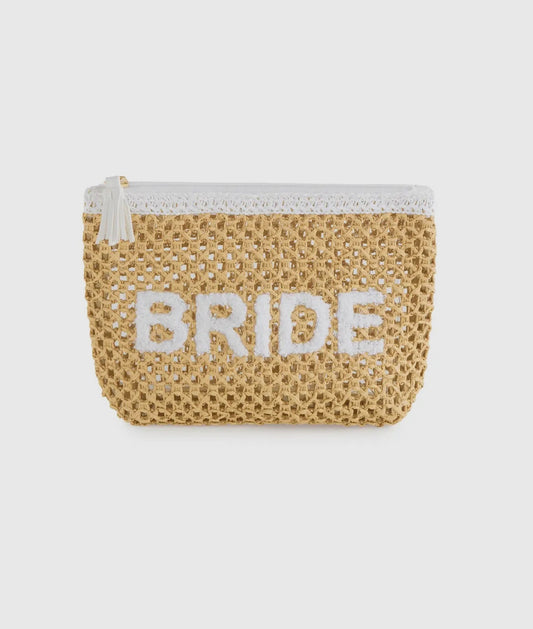 Bride Straw Zip Pouch