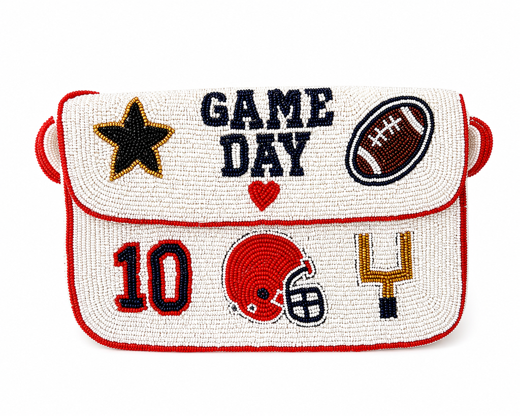 Game Day Beaded Shoulder Bag