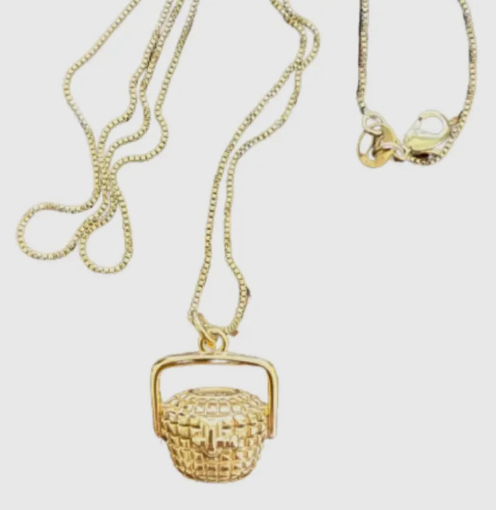 Nantucket Basket Charm + Necklace