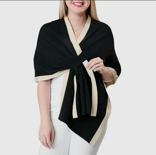 Black and Gold Keyhole Wrap