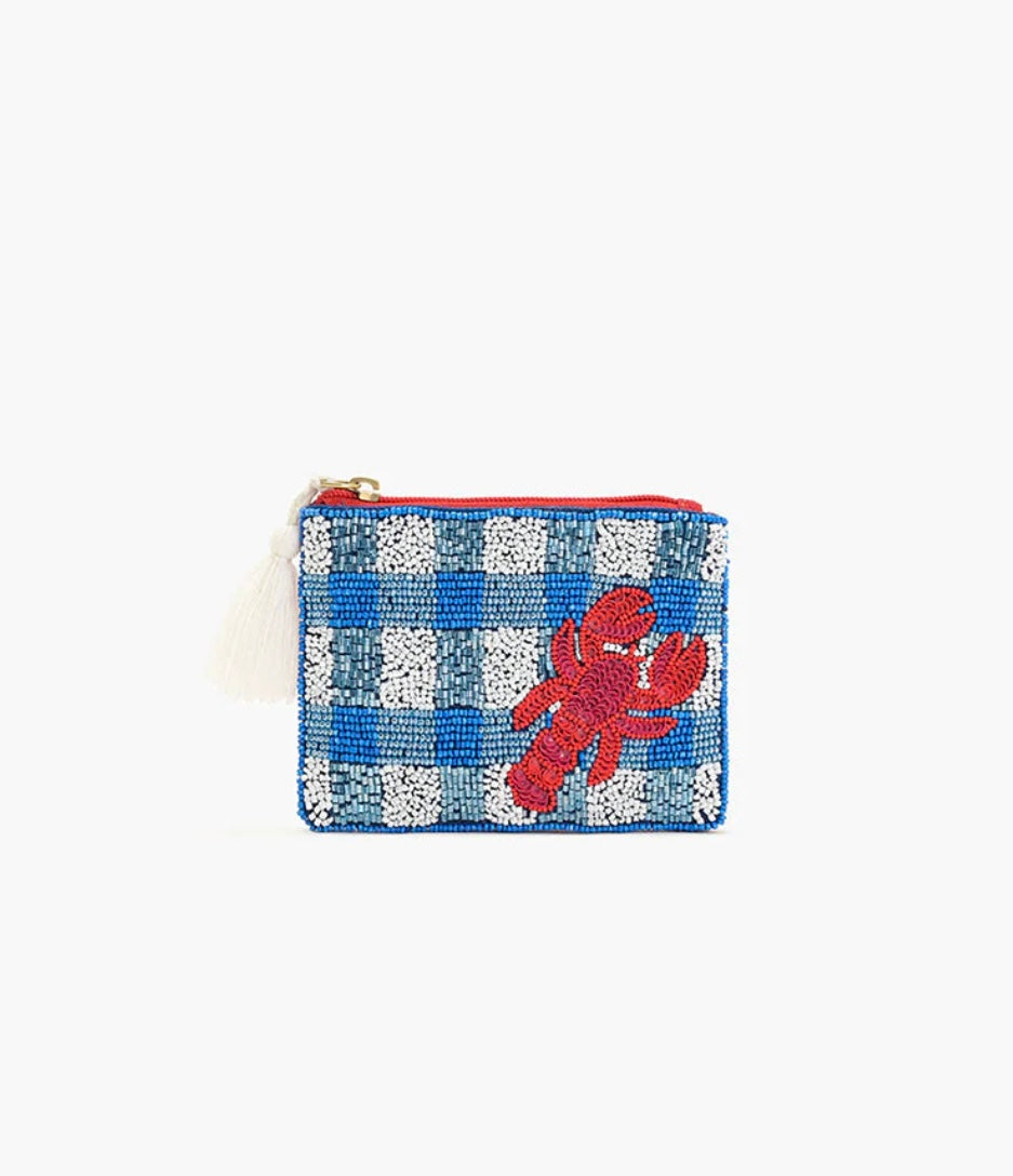 Lobster Gingham Coin Purse