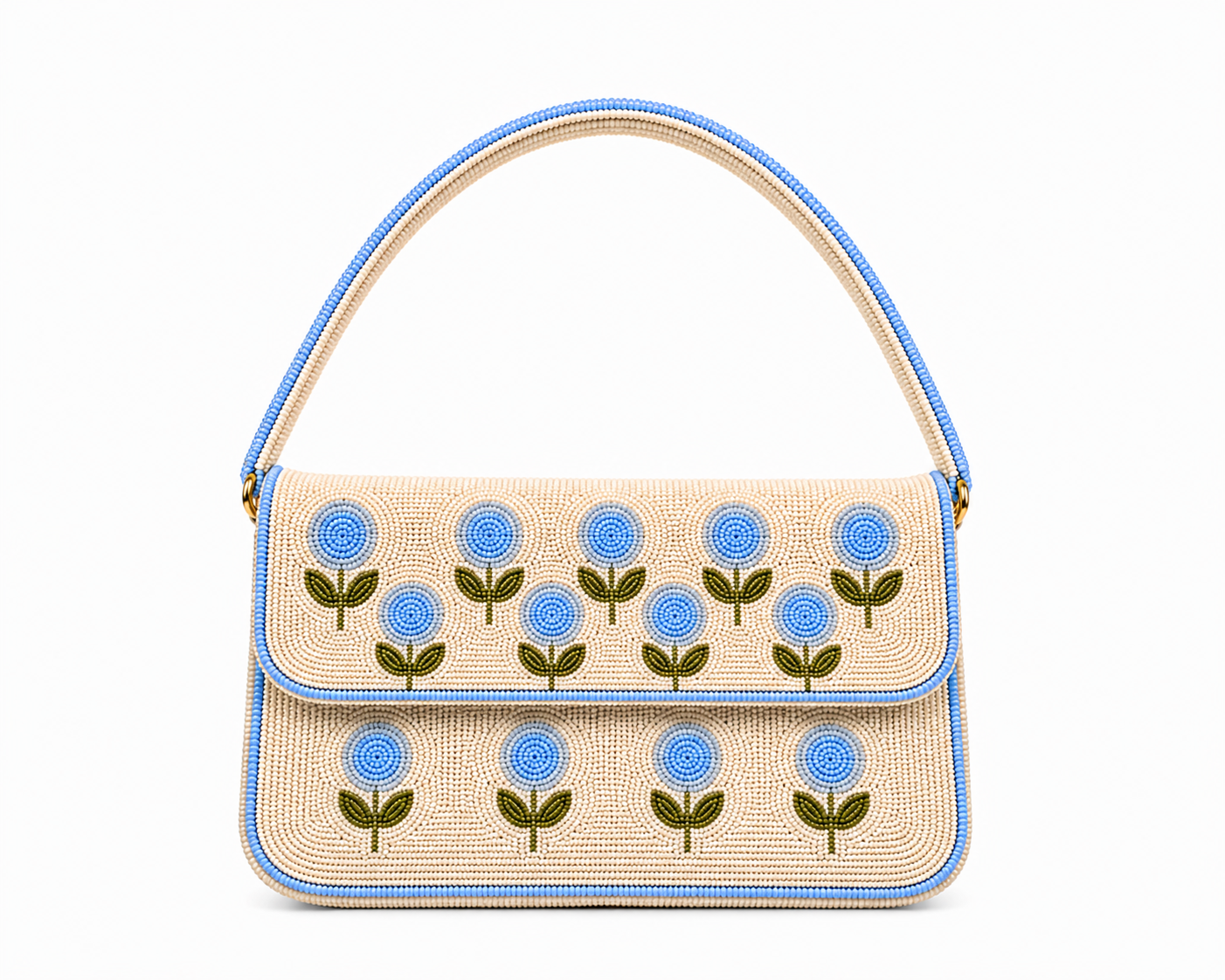 PRE-ORDER Signature Hydrangea Beaded Shoulder Bag
