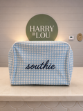 PRE-ORDER Southie Gingham Cosmetic Bag