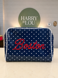 PRE-ORDER Boston Polka Dot Cosmetic Bag