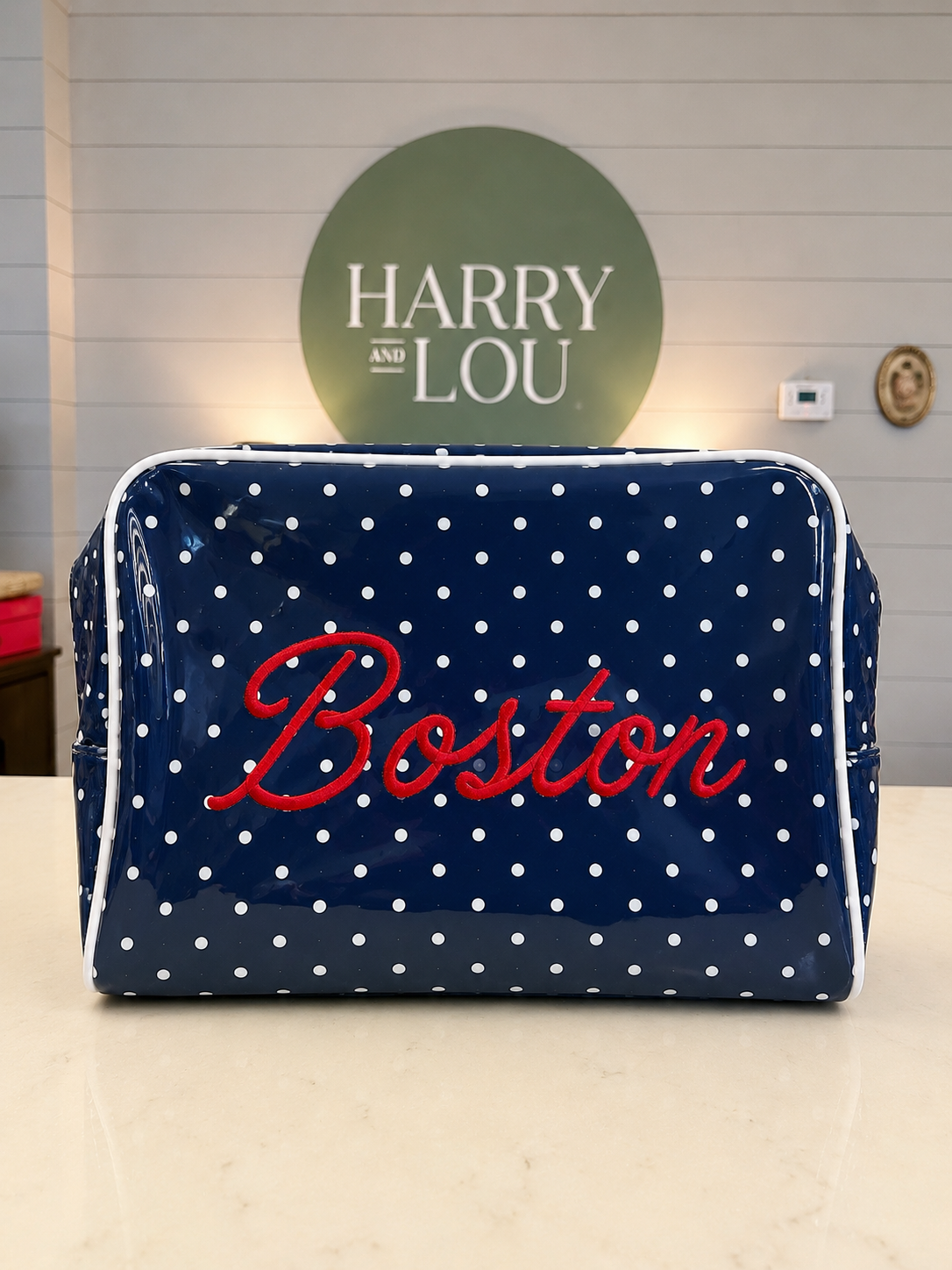 PRE-ORDER Boston Polka Dot Cosmetic Bag