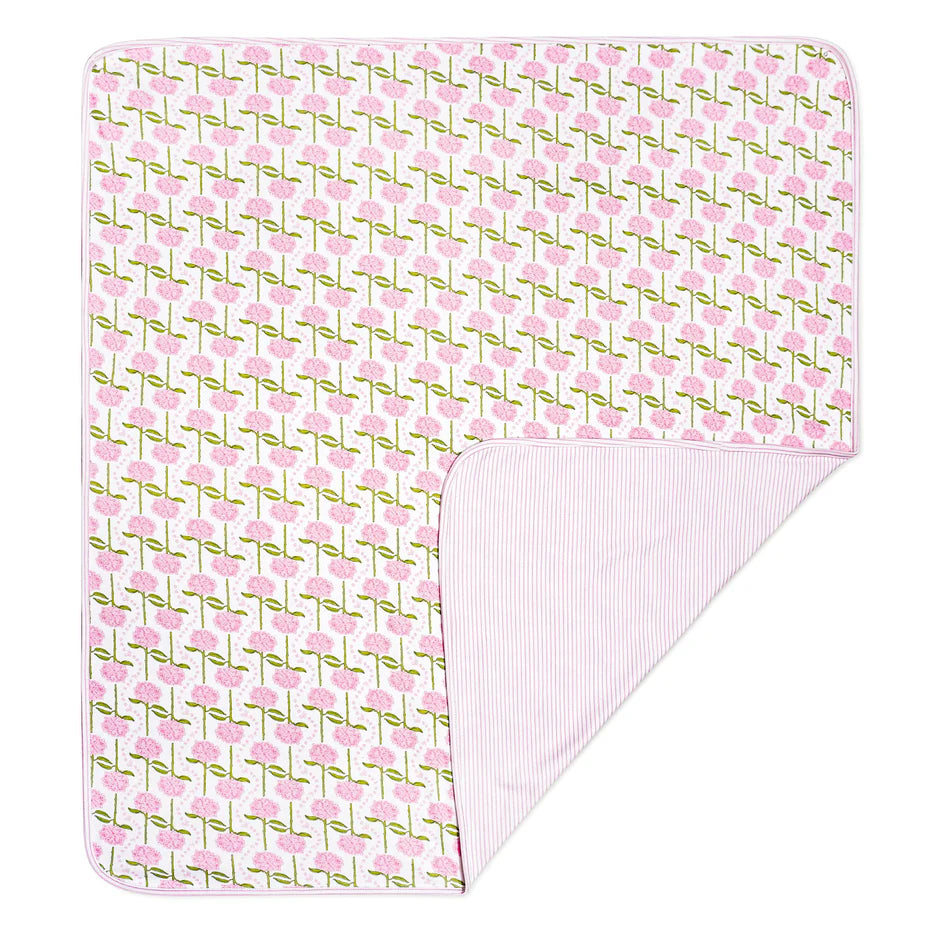 Joy Street Pink Hydrangea Baby Blanket