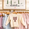 Kids Embroidered Lobster Sweater