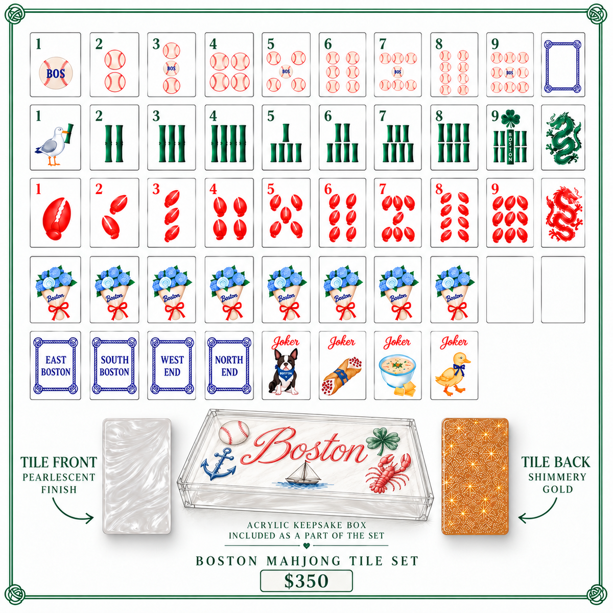 Boston Edition Mahjong Set