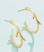 SP Coral Hoop Earrings