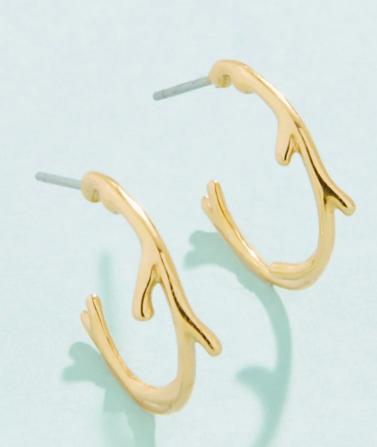 SP Coral Hoop Earrings
