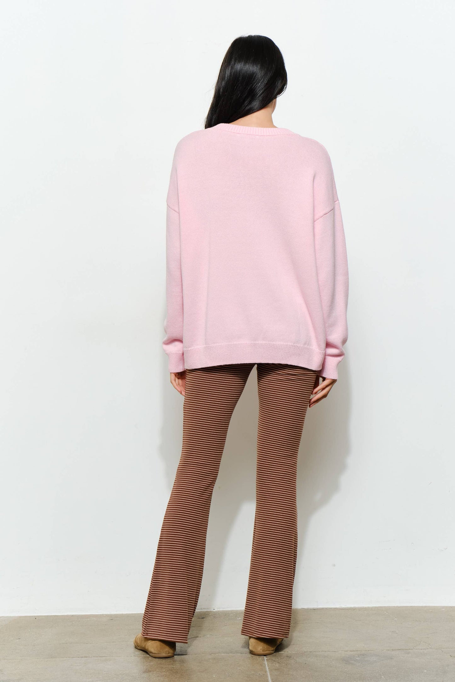 SORA MARTINI BEAD SWEATER- Pink