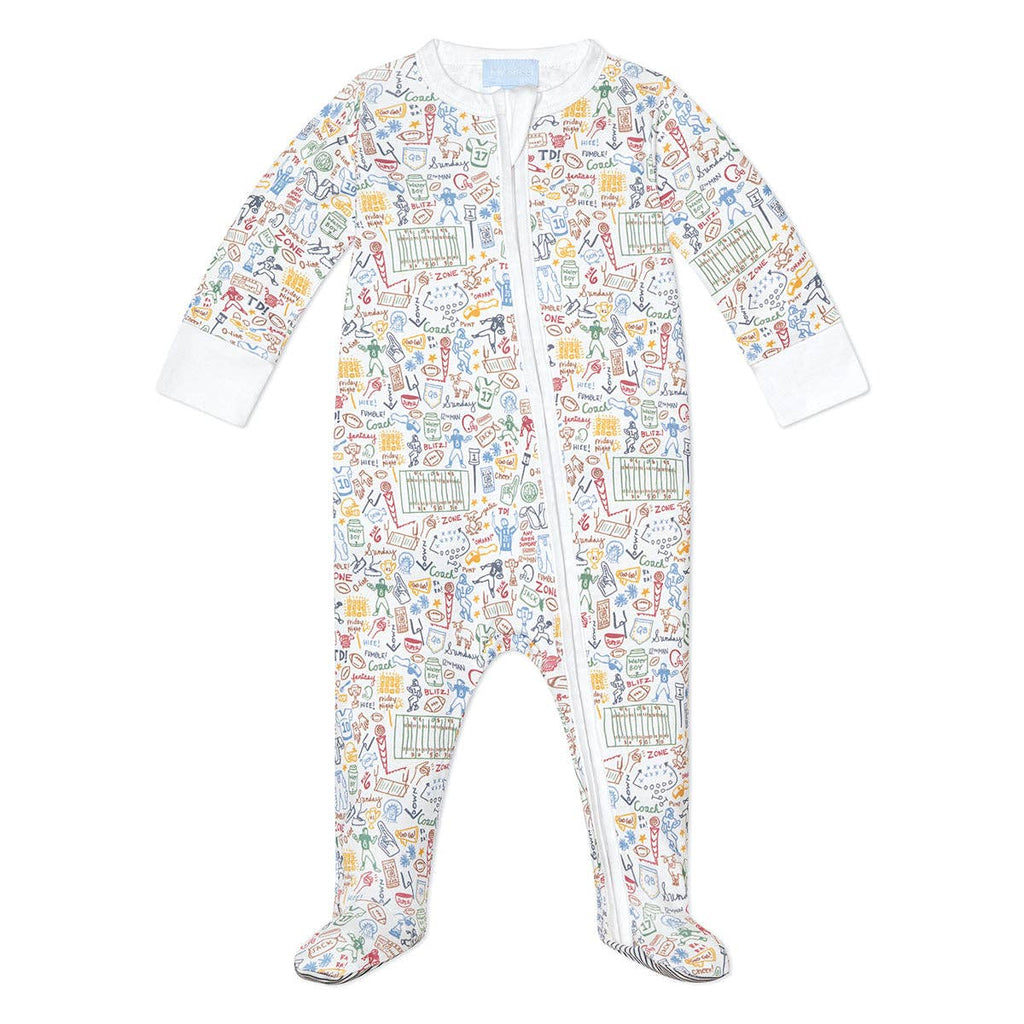 Football Zip Baby Onesie