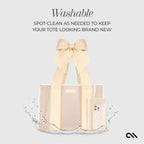 Special Edition Bow Ecru Raffia Jelly Tote With Phone Pouch