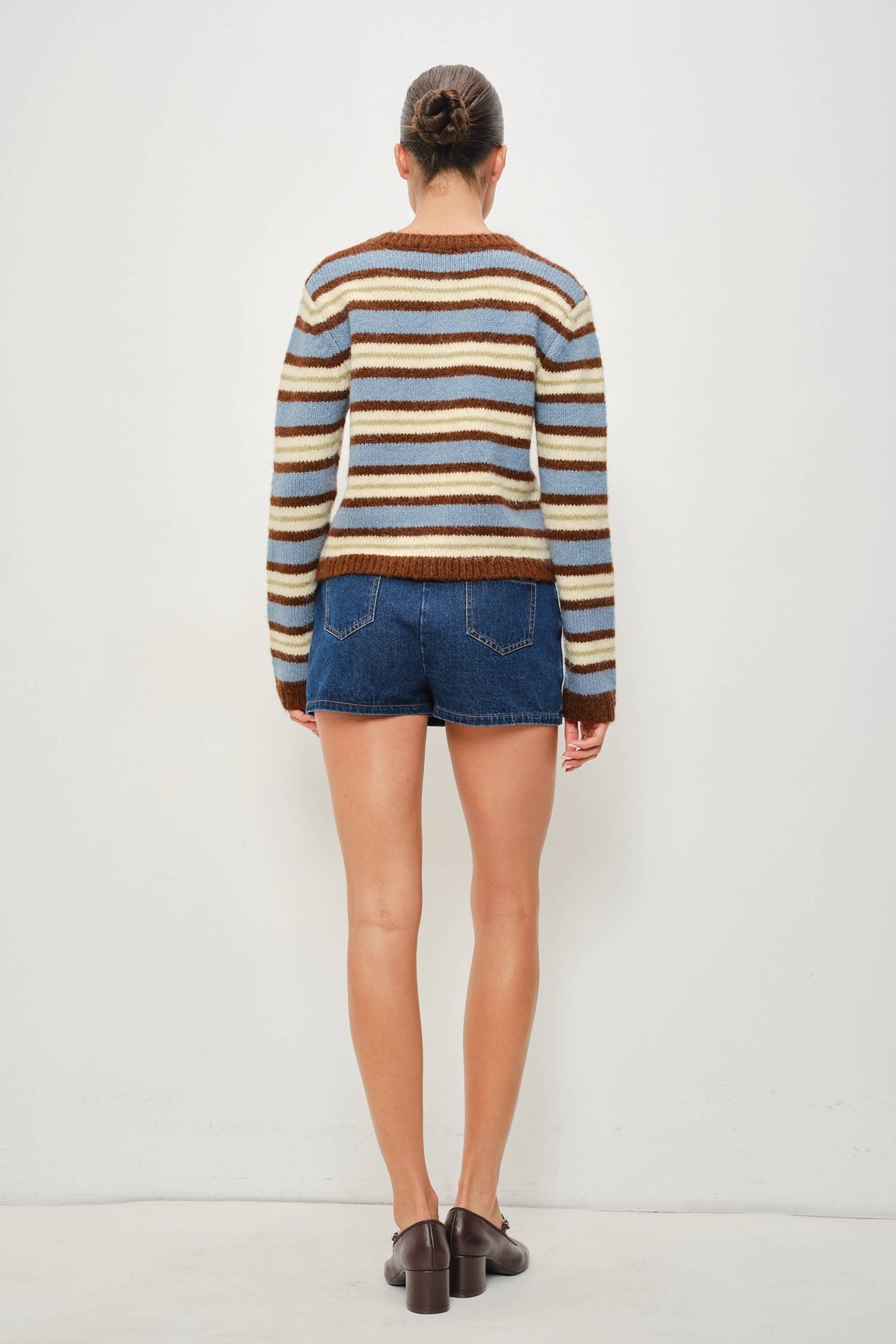 Kay Striped Button Up Cardigan