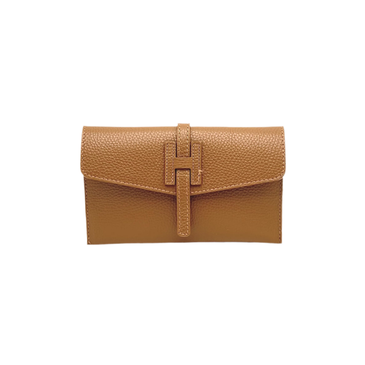 Brown Leather Mini Clutch