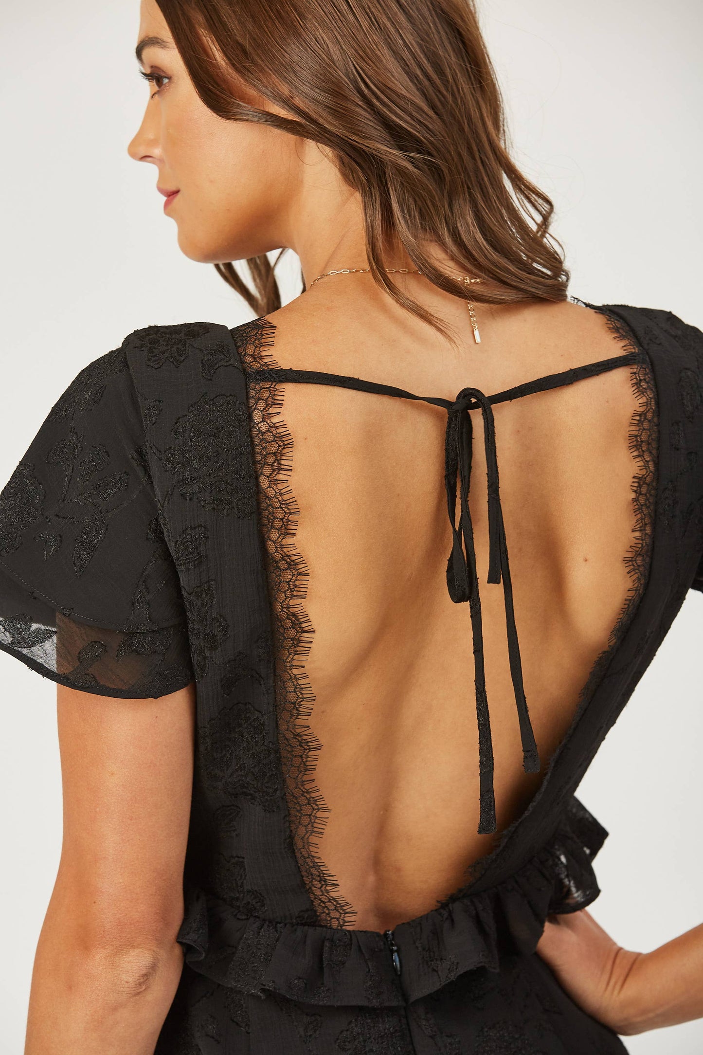 Aubrey Black Tiered Maxi Dress