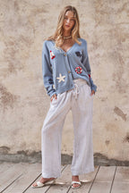 Crochet Patch Cardigan–Nautical Motifs