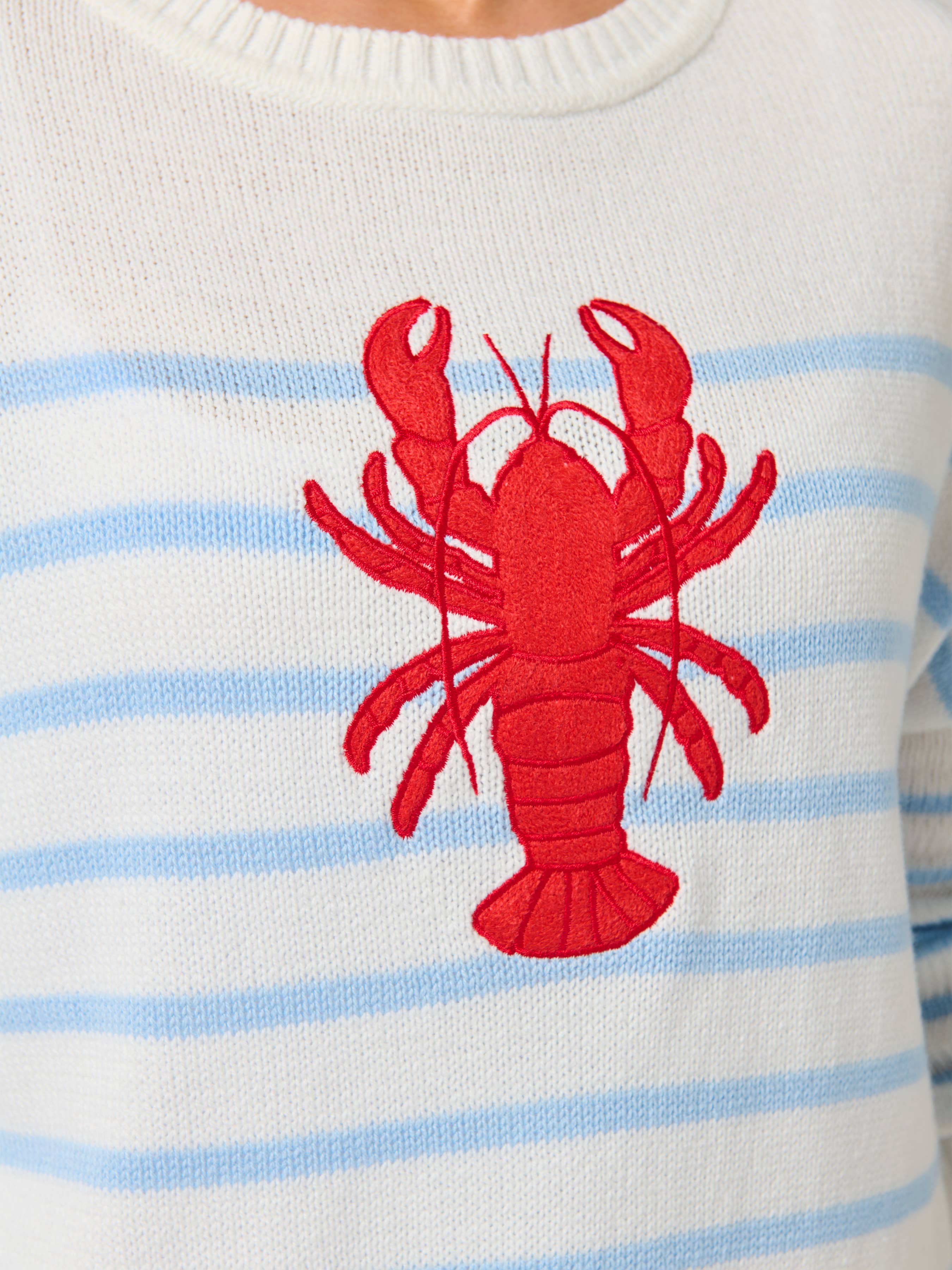 Lobster Sweater - Blue and White