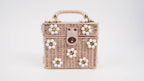 Wicker Bucket Daisy Flower Purse