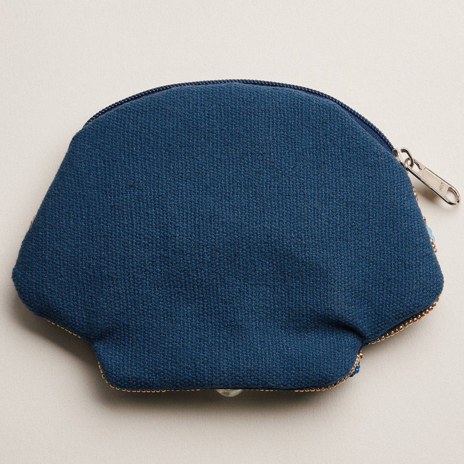 Seashell Beaded Coin Purse with Pearl Accent