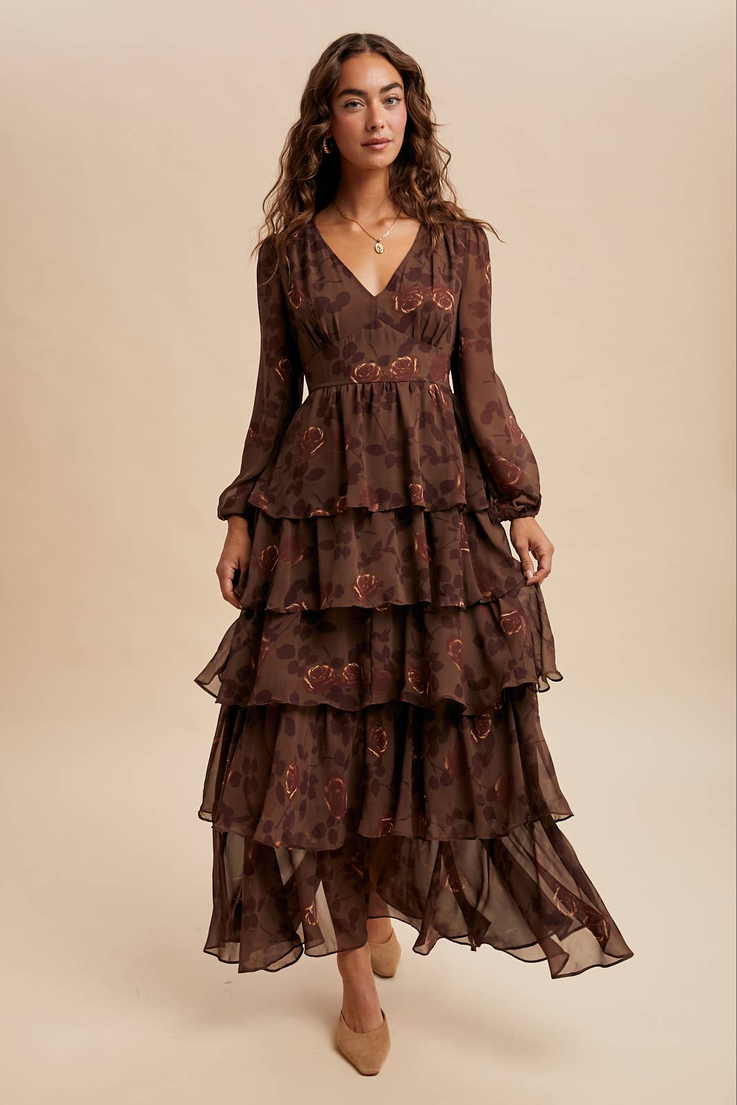 Tiered Floral Maxi Dress