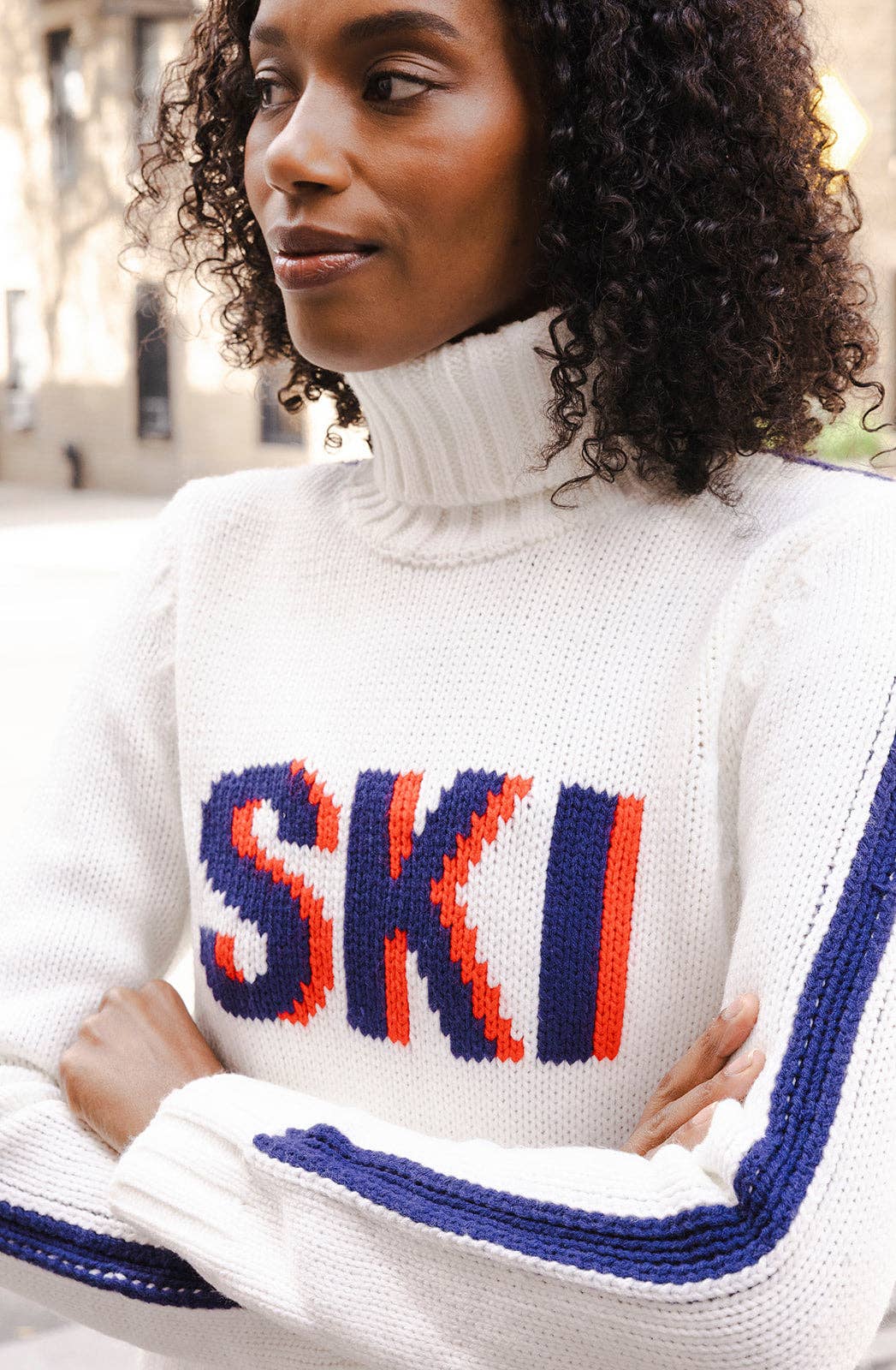 Jade Turtleneck Sweater - Ivory Ski