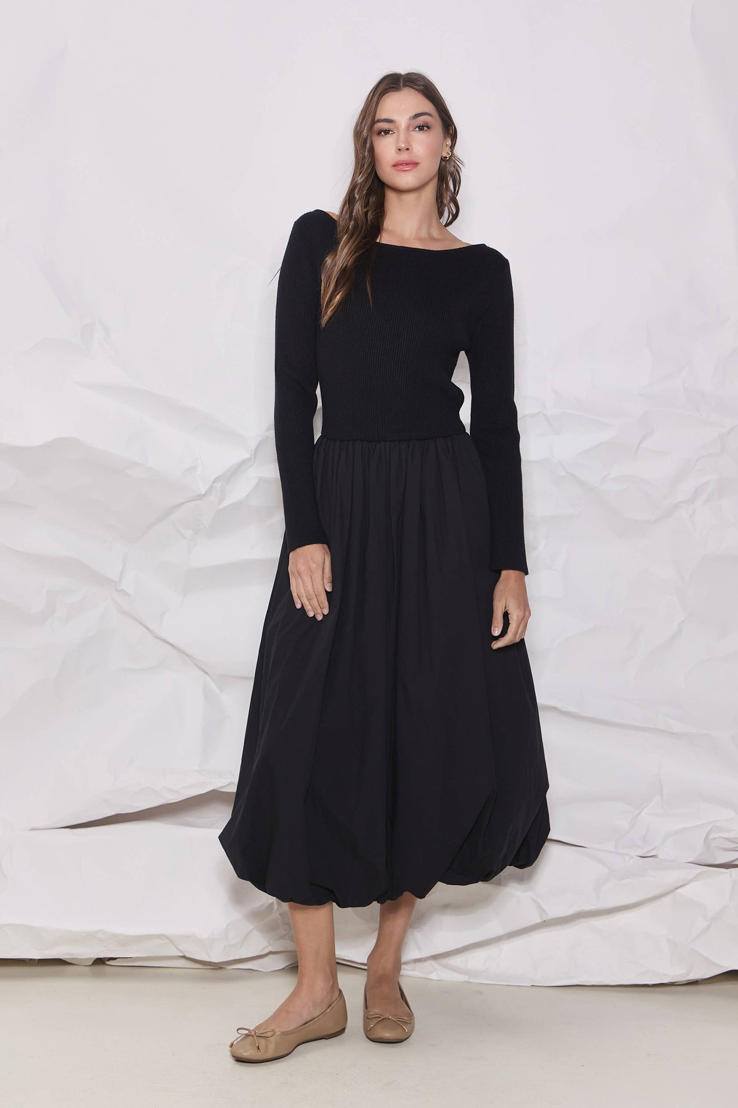 Bubble Hem Maxi Dress