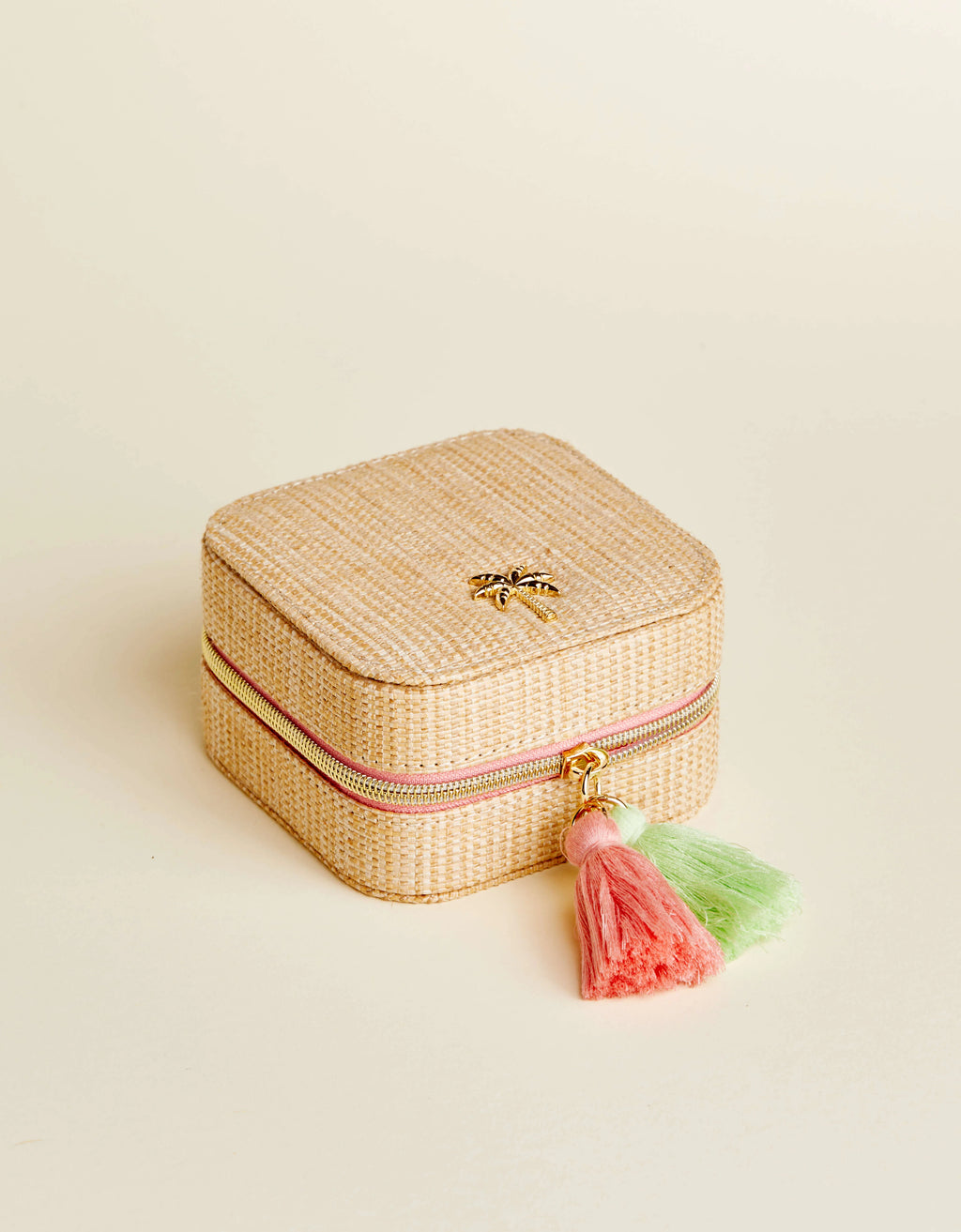 Spartina Boho Jewelry Mirror Travel Case Palm Tree