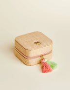 Spartina Boho Jewelry Mirror Travel Case Palm Tree
