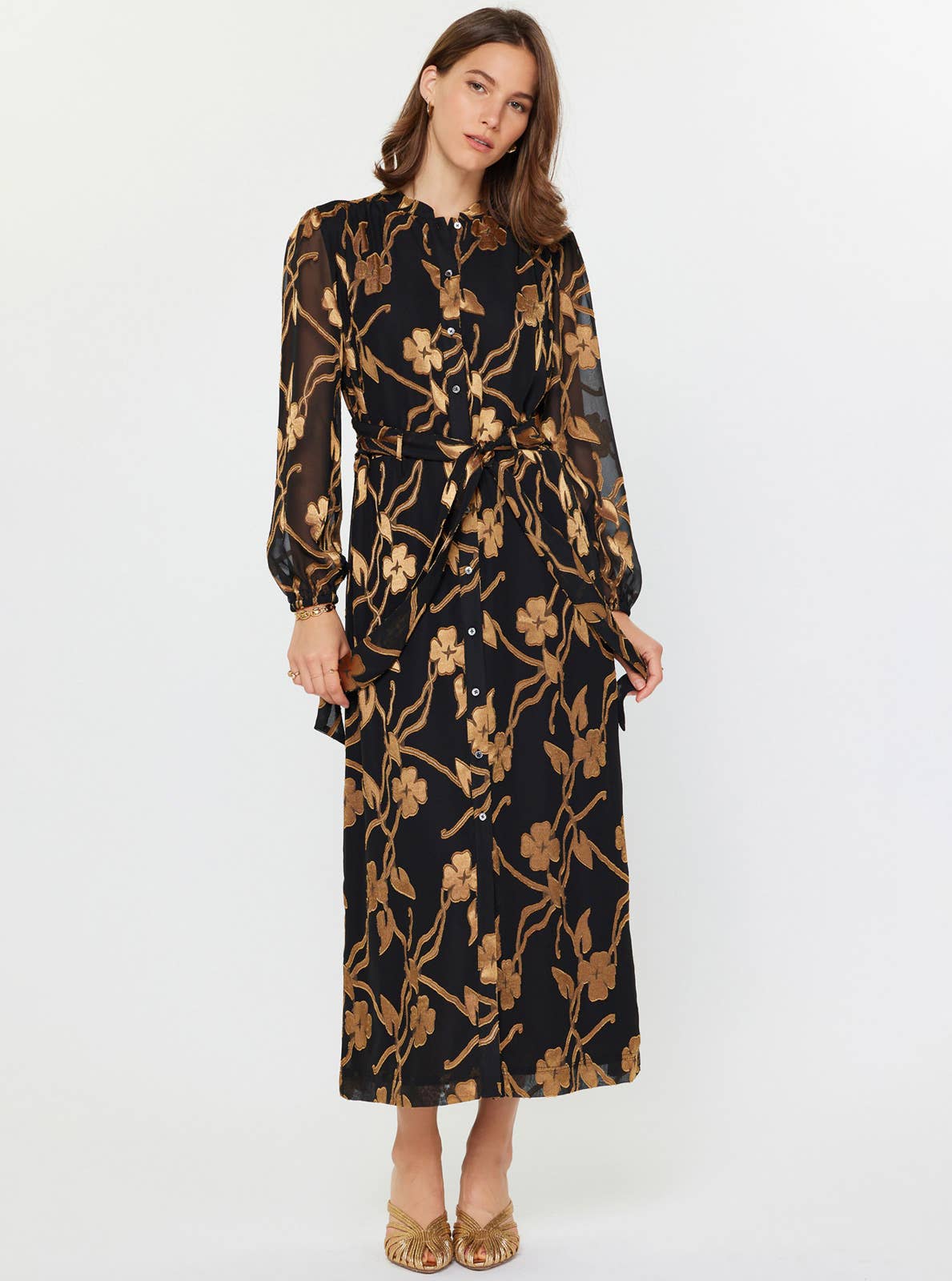 Floral Jacquard Dress