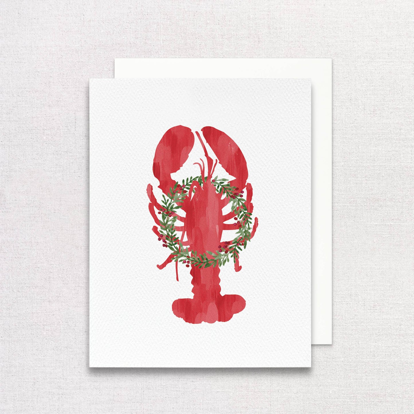 Holiday Lobster Greeting Card Set | Set of 6 Christmas Cards